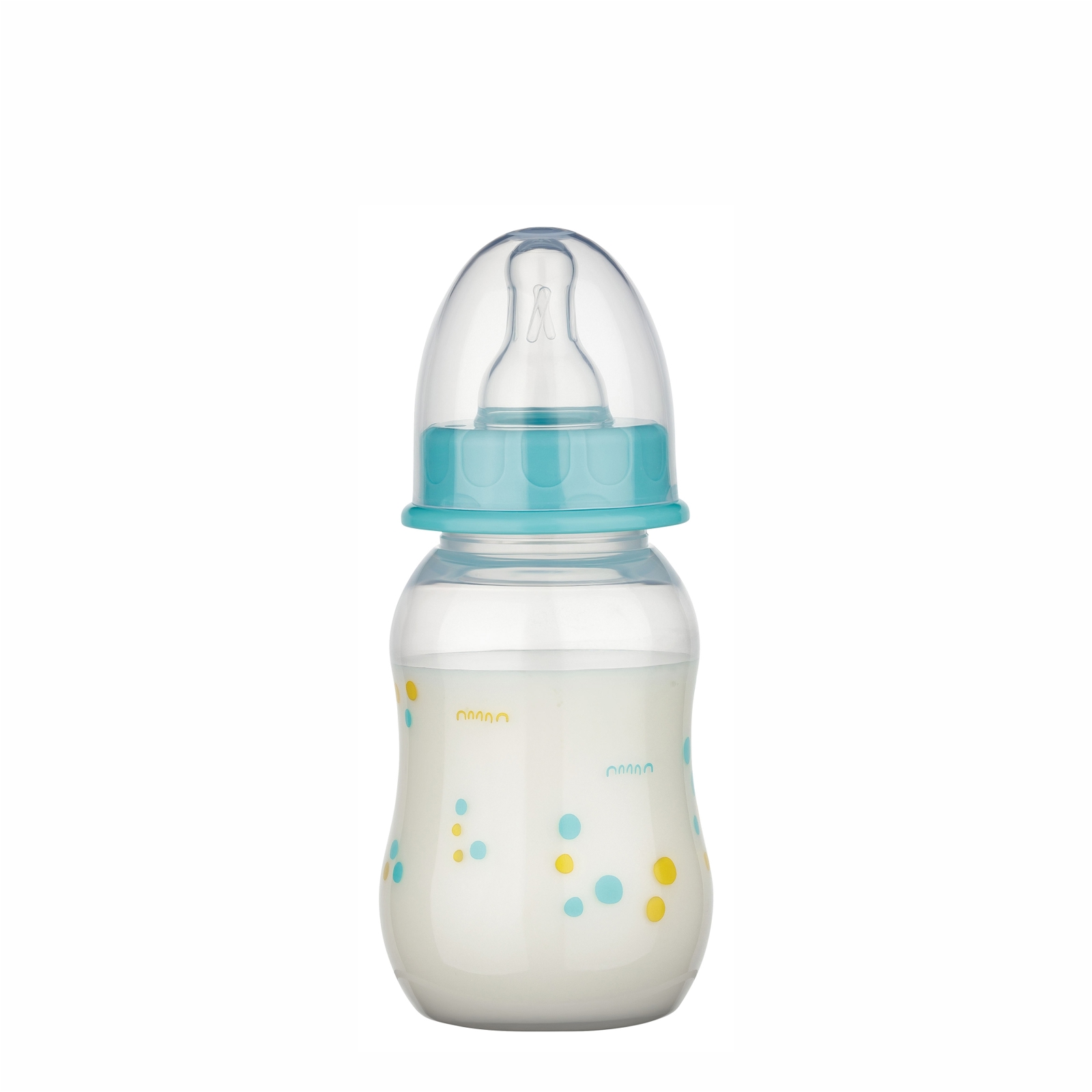 Poza produs Biberon PP fara BPA, decor buline, tetina S, 45010, Baby Nova | 130 ml