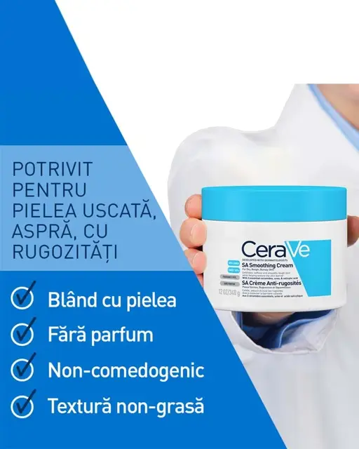 Poza produs Cerave sa crema hidratanta si exfolianta anti-rugozitati | 340 g