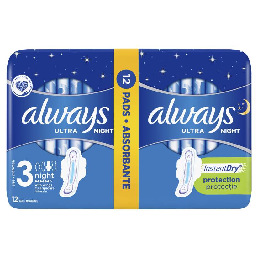 Poza produs Absorbante Always Duo Pack Ultra Night, P&G | 12 bucati