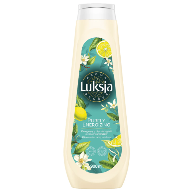 Poza produs Gel spuma de baie AROMA SENSES PURELY ENERGIZIG Citrice, Luksja | 900 ml