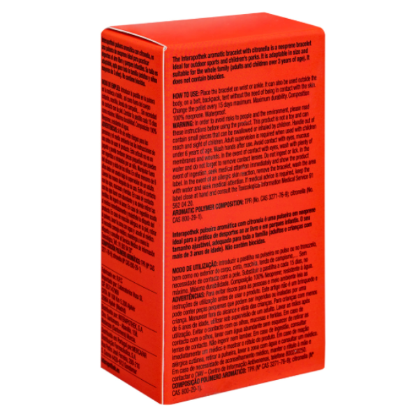Poza produs Bratara antitantari din neopren cu 2 rezerve citronella, Interapothek | 1 buc