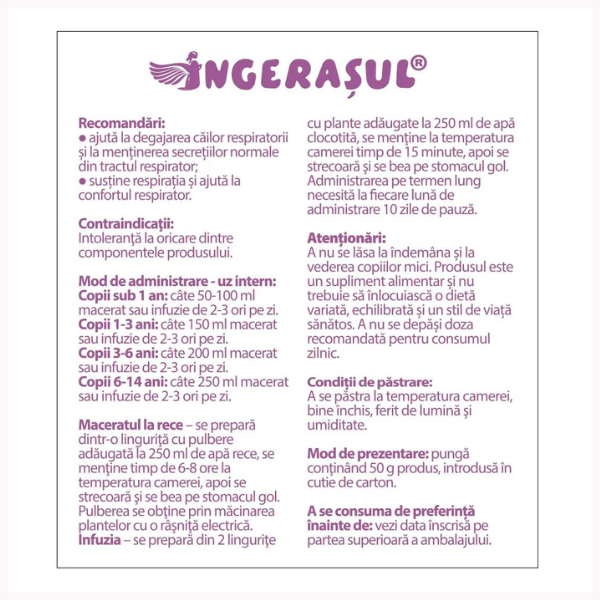 Poza produs Ingeras Ceai Tuse, Dacia Plant | 50 g