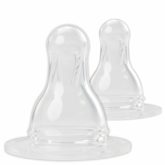 Tetine rotunde din silicon, mar.S-debit mic, 0-24 luni, 17301, Baby Nova | 2 bucati