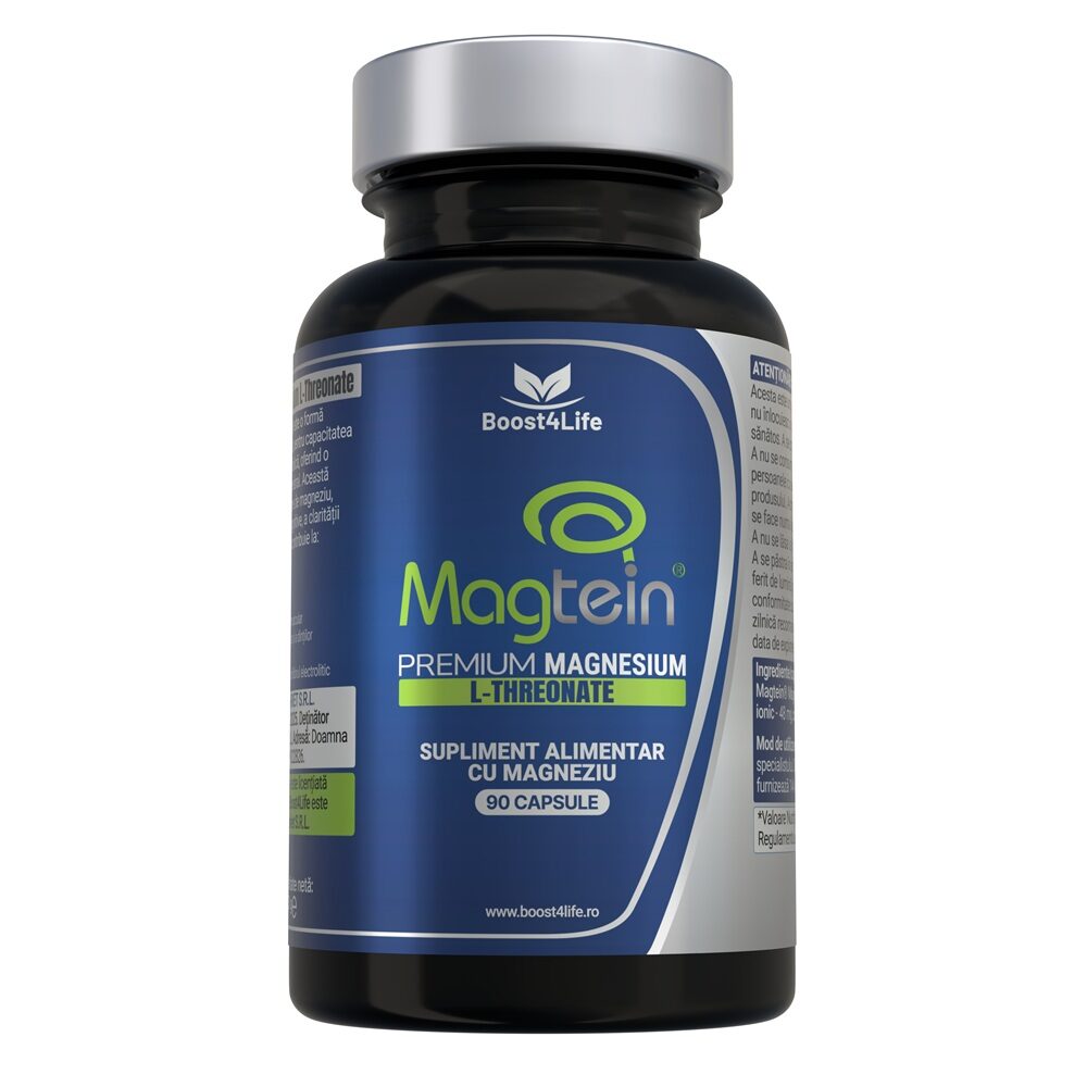 Poza produs Magtein Magneziu L-Treonat Premium, Boost4Life | 90 capsule