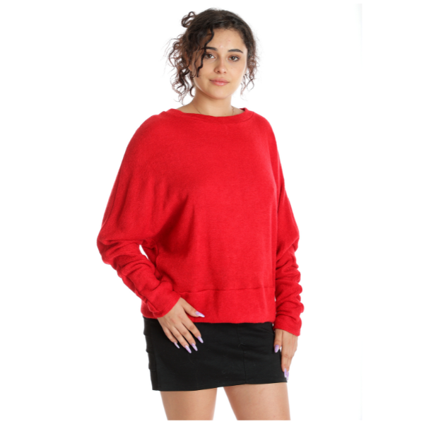 Poza produs Pulover chimono CT24094 rosu, Cesy | marimea L