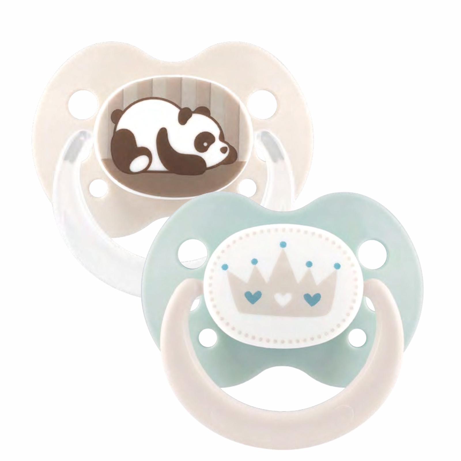Poza produs Suzete ortodontice din silicon,decorate, 0-6 luni, 28220, Baby Nova | 2 bucati