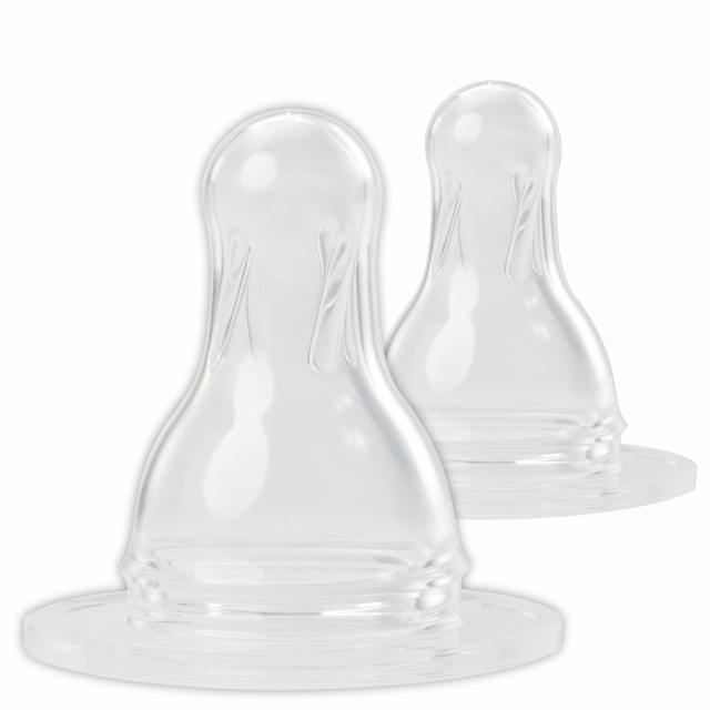 Poza produs Tetine rotunde din silicon, mar.L-debit mare, 6-24 luni, 17303, Baby Nova | 2 bucati