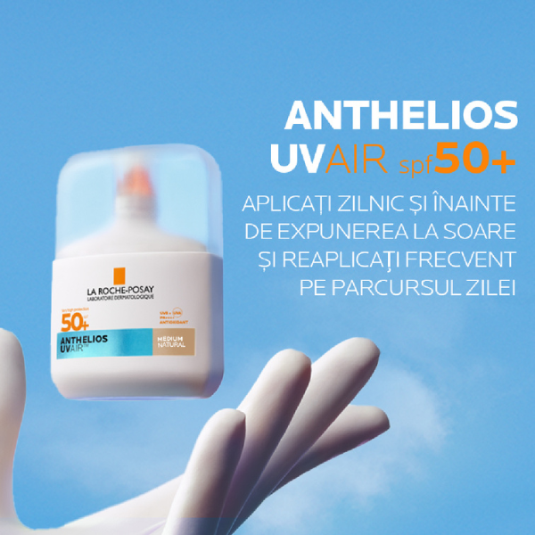 Poza produs Anthelios UVAir Ser de Fata SPF 50+ Nuanta Medium, La Roche-Posay | 50 ml