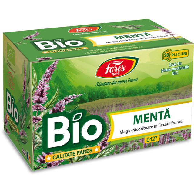 Poza produs Ceai Menta BIO, Fares | 20 plicuri