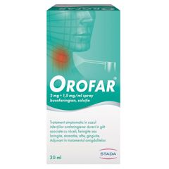 Orofar spray bucofaringian 2 + 1,5 mg/ml, Stada | 30 ml