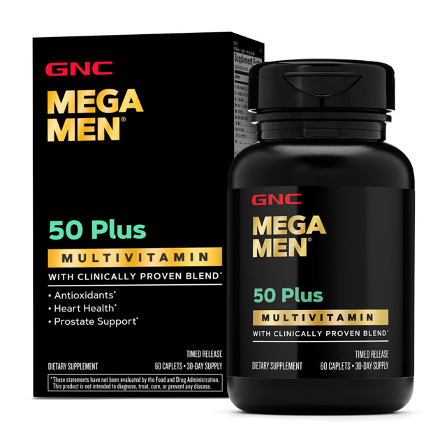 Poza produs MEGA MEN 50 PLUS Multivitamin, GNC | 60 capsule