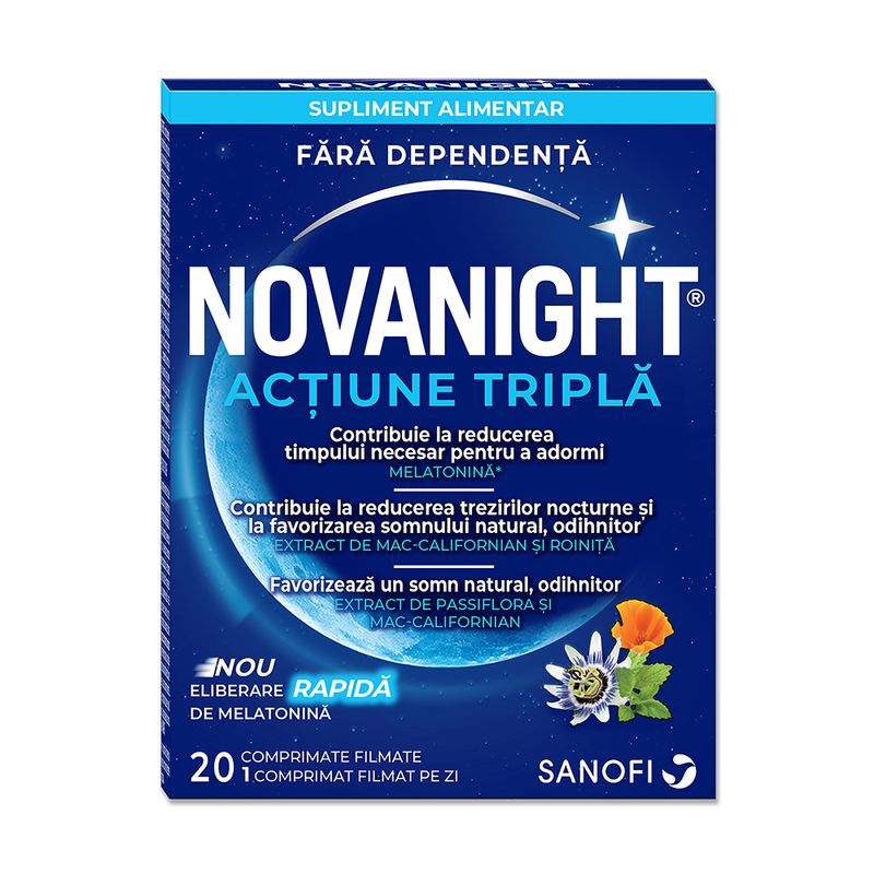 Poza produs Novanight Vita, 20 comprimate, supliment somn | Sanofi