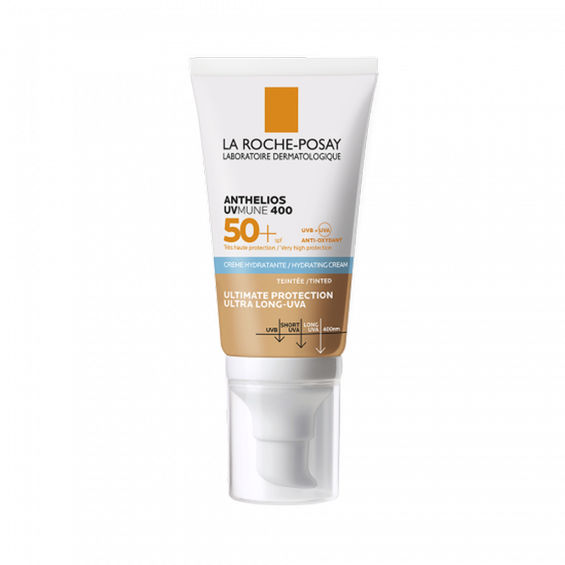 Poza produs Crema hidratanta cu pigment de culoare pentru protectie solara SPF 50+ Anthelios UVmune, La Roche-Posay | 50 ml
