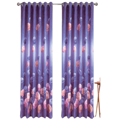 Draperie FLORA Albastru, Perpetuum | 140 x 245 cm