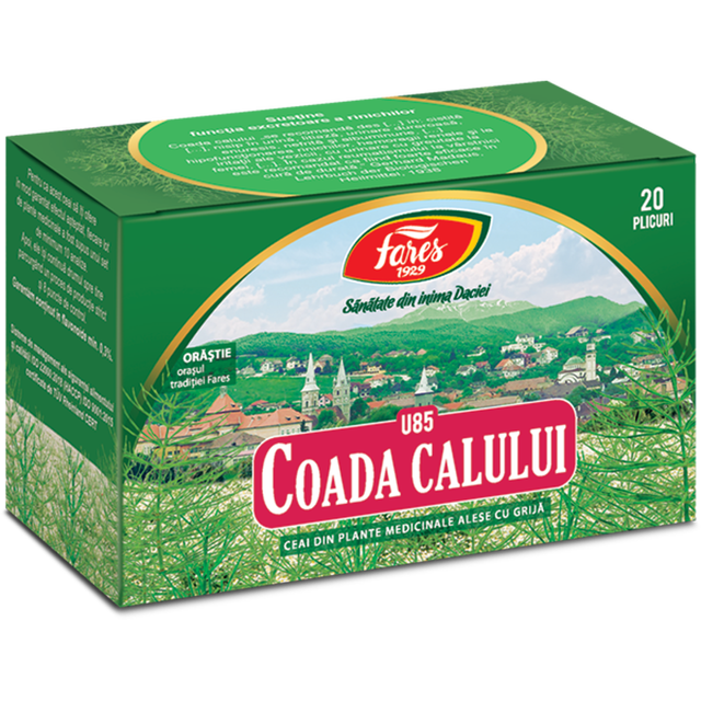 Poza produs Coada calului, iarba, U85, ceai la plic, Fares | 20 plicuri