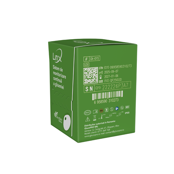 Poza produs Senzor de monitorizare continua a glicemiei (CGM), LinX  | 15 zile