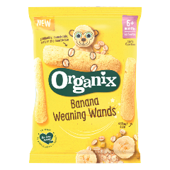 Baghete Bio din porumb si ovaz cu banana, + 6 luni, Organix | 25 g