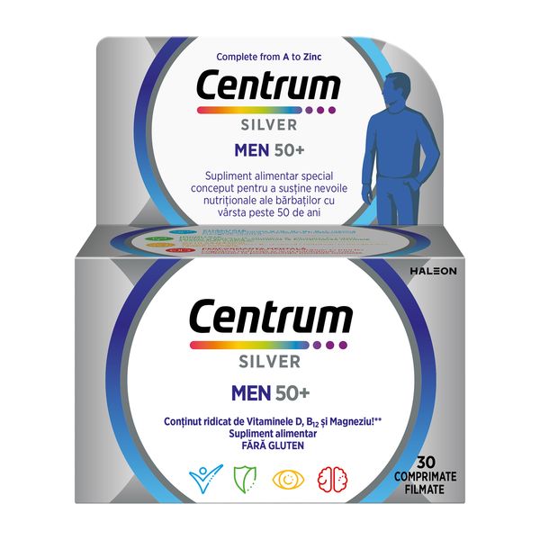 Poza produs Centrum Silver pentru barbati 50+, Haleon | 30 comprimate