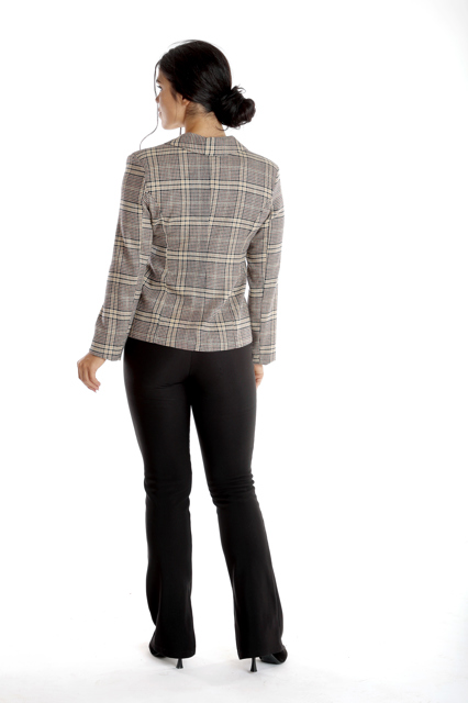 Poza produs Sacou cadrilat dama DI23S49 bej/bordo/negru, Dress to Impress | marimea 40