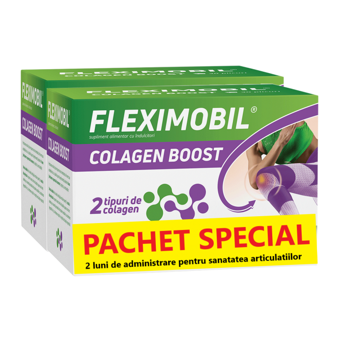 Poza produs Fleximobil Colagen Boost, pachet special, Fiterman Pharma | 2 x 30 plicuri