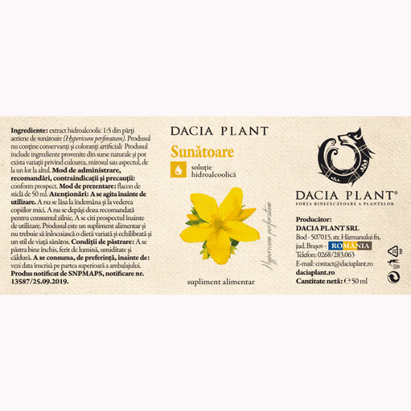 Poza produs Sunatoare, Dacia Plant | 60 comprimate