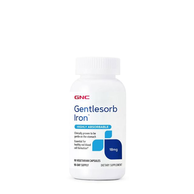 Poza produs GNC Gentlesorb Iron Fier Cu Absorbtie Usoara 18 Mg | 90 Cps
