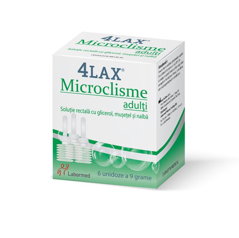 Poza produs Microclisme adulti 4Lax, Labormed | 6 unidoze x 9 g