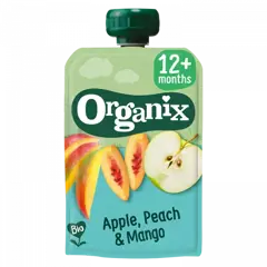 Piure ecologic BIO din Mar, Piersica si Mango 12+ luni, Organix | 100 g
