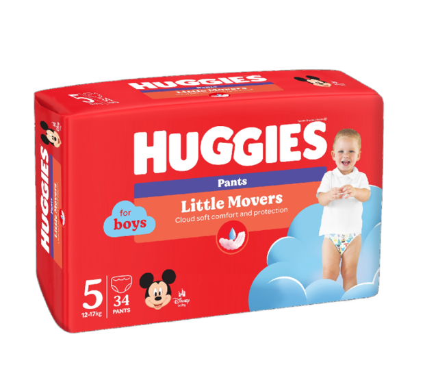 Poza produs Huggies Pants scutece chilotel baietel nr.5, 12-17 kg | 34 bucati