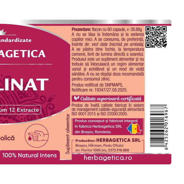 Poza produs Insulinat, Herbagetica | 60 capsule
