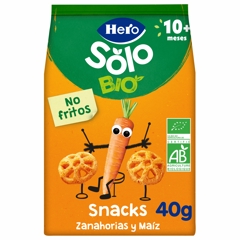 Snack Bio din morcovi si porumb 10+ luni Solo, Hero | 25 g