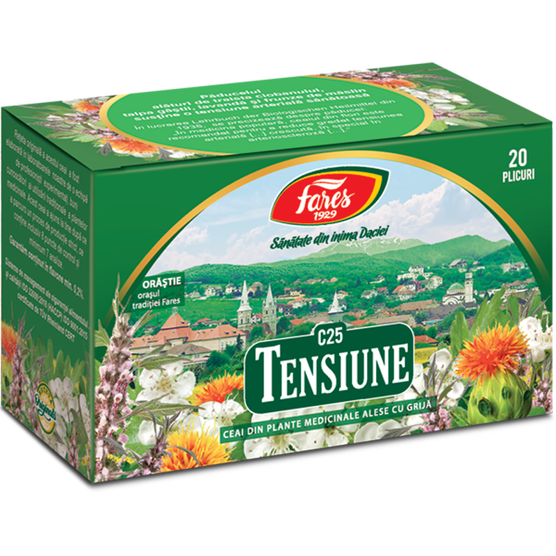 Poza produs Tensiune, C25, ceai la plic, Fares | 20 plicuri