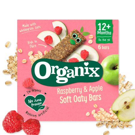 Poza produs BATOANE ECOLOGICE BIO DIN OVAZ INTEGRAL CU MERE SI ZMEURA 12+ LUNI 23G 100475