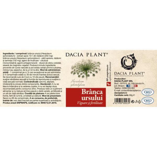 Poza produs Branca Ursului | 60 comprimate