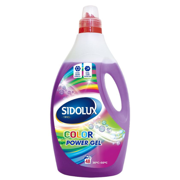 Poza produs Detergent gel concentrat rufe Sidolux Color, Lakma | 1,92 L
