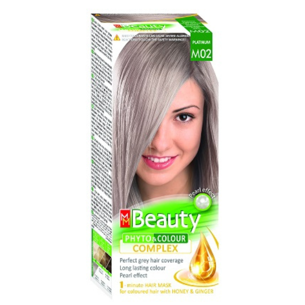 Poza produs Vopsea de par M02 Blond platinat, MM Beauty | 110 g
