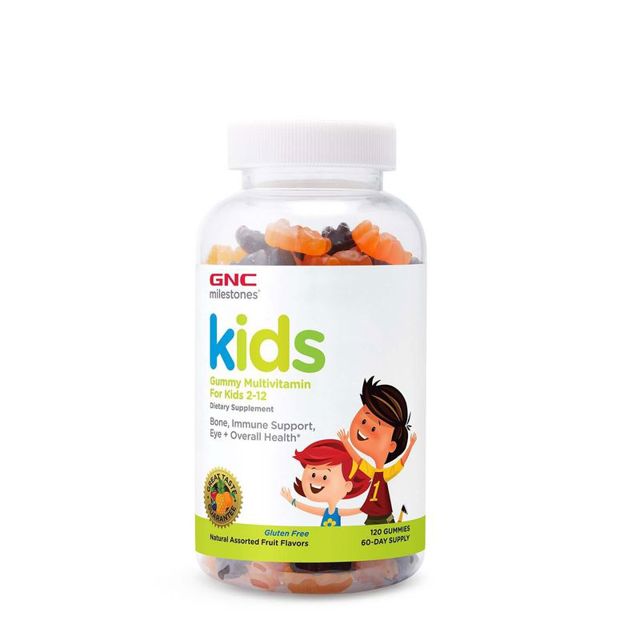 Poza produs GNC Milestones Kids Multivitamin Gummy, Multivitamine Pentru Copii 2-12 Ani | 120 Jeleuri