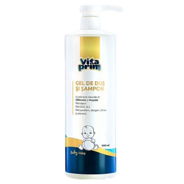 Poza produs Sampon-gel de dus pentru bebelusi, Vitaprim | 1 l