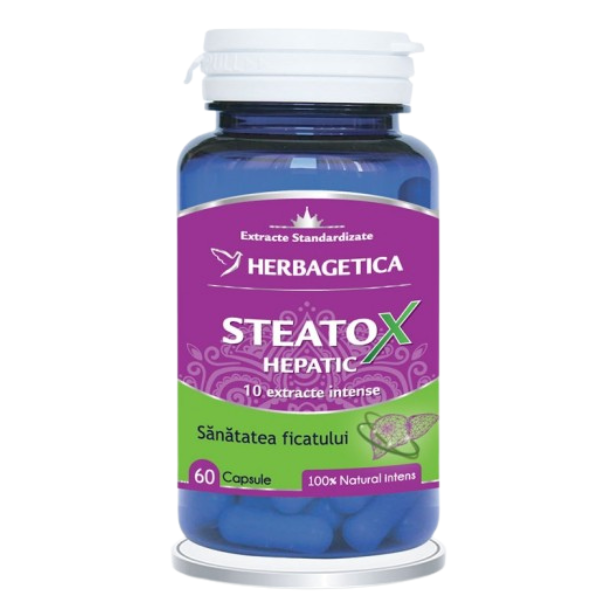 Poza produs Steatox Hepatic, Herbagetica | 60 capsule