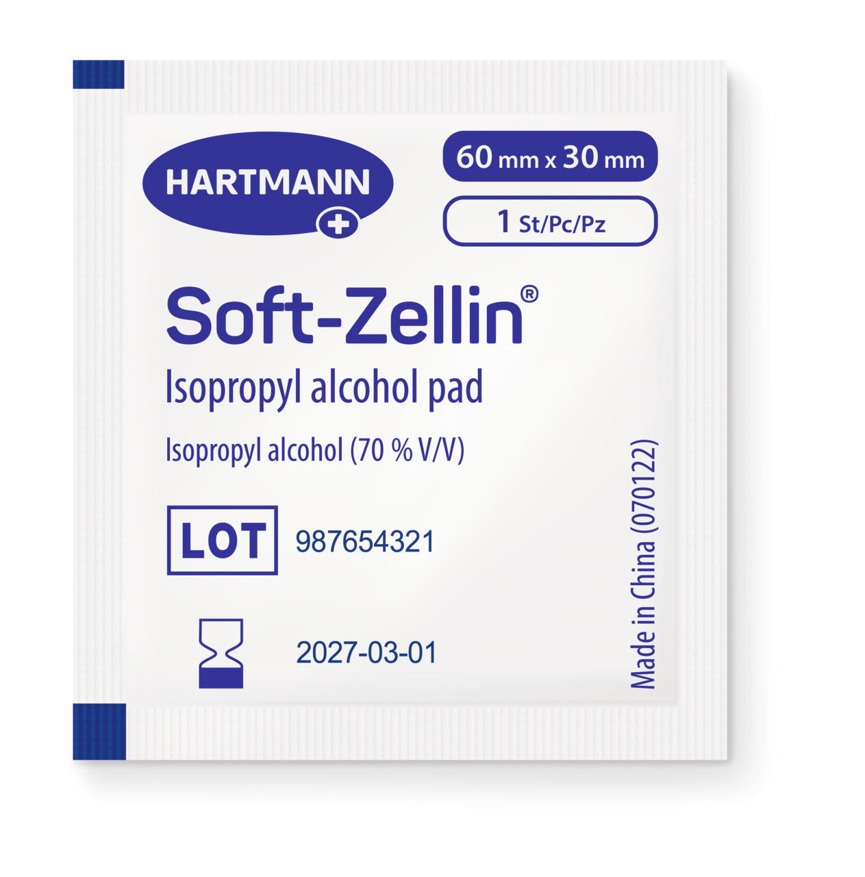 Poza produs Tampoane cu alcool Soft Zellin C, 60 x 30 mm, Hartmann | 100 bucati