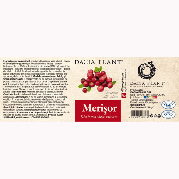 Poza produs Merisor, Dacia Plant | 60 comprimate
