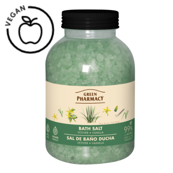 Poza produs Sare de baie Vetiver si Vanilie, Green Pharmacy | 1000 g