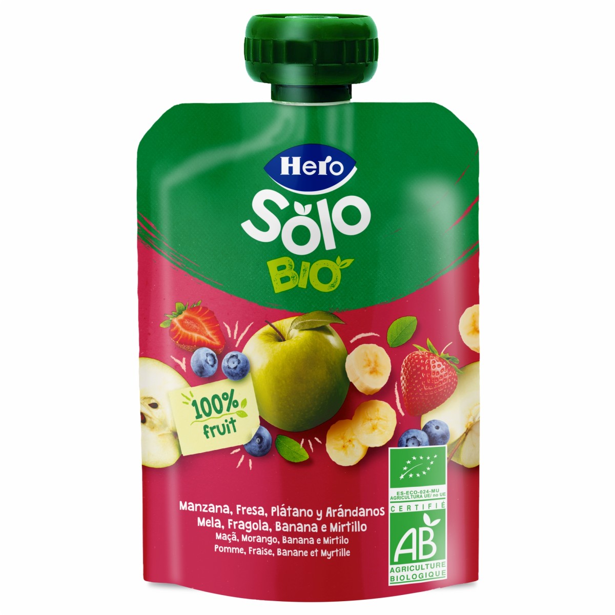 Poza produs Gustare ecologica Mar, Banana si Morcov Solo 4+ luni, Hero | 100 g