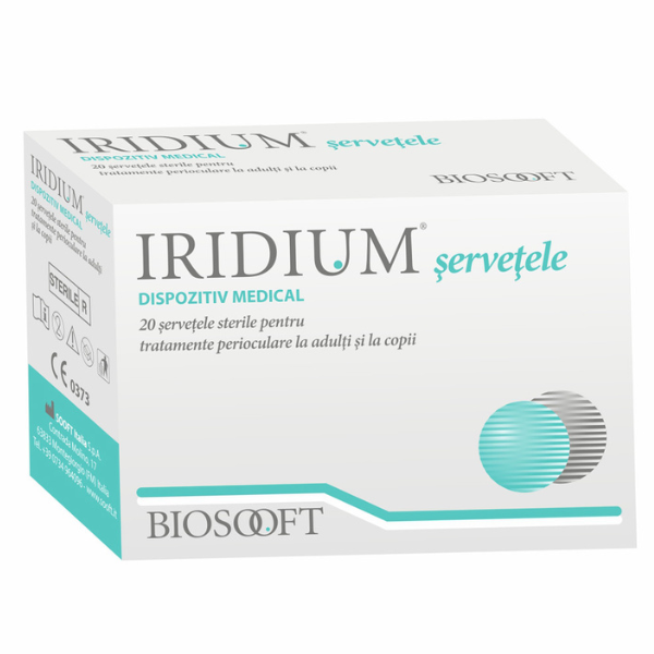 Poza produs Servetele oftalmice Iridium, Biosooft | 20 buc