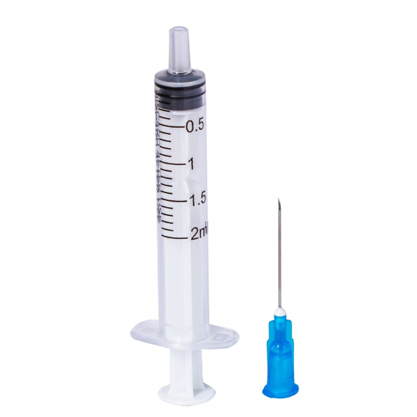 Poza produs Seringa 2 ml 3 componente de unica folosinta cu ac 23G, Narcis | 1 buc