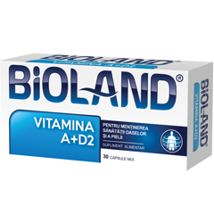 Bioland Vitamina A si D2, Biofarm | 30 capsule
