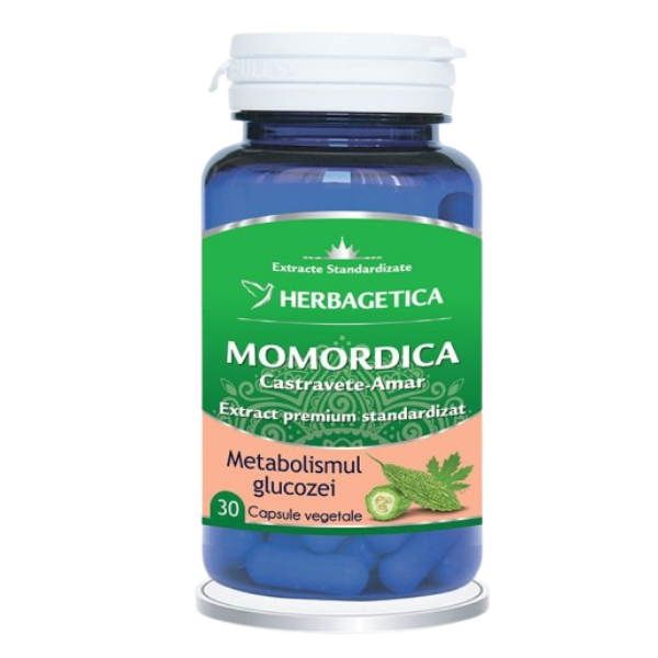 Poza produs Momordica Extract Castravete-Amar, Herbagetica | 30 capsule