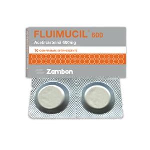 Poza produs Fluimucil 600 mg, Angelini | 10 comprimate efervescente