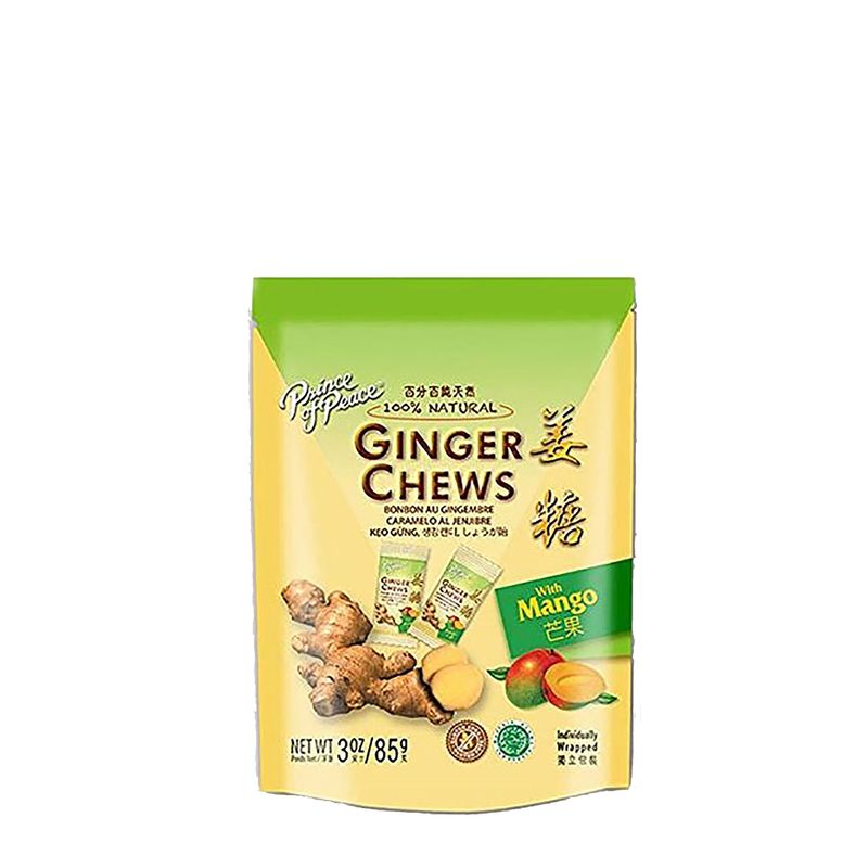 Poza produs Prince of Peace Caramele cu Ghimbir cu Aroma de Mango, GNC | 124G