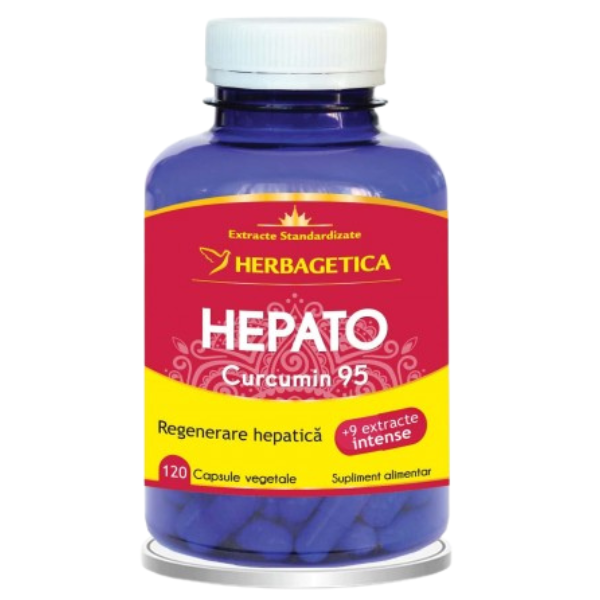 Poza produs Hepato Curcumin 95, Herbagetica | 120 capsule